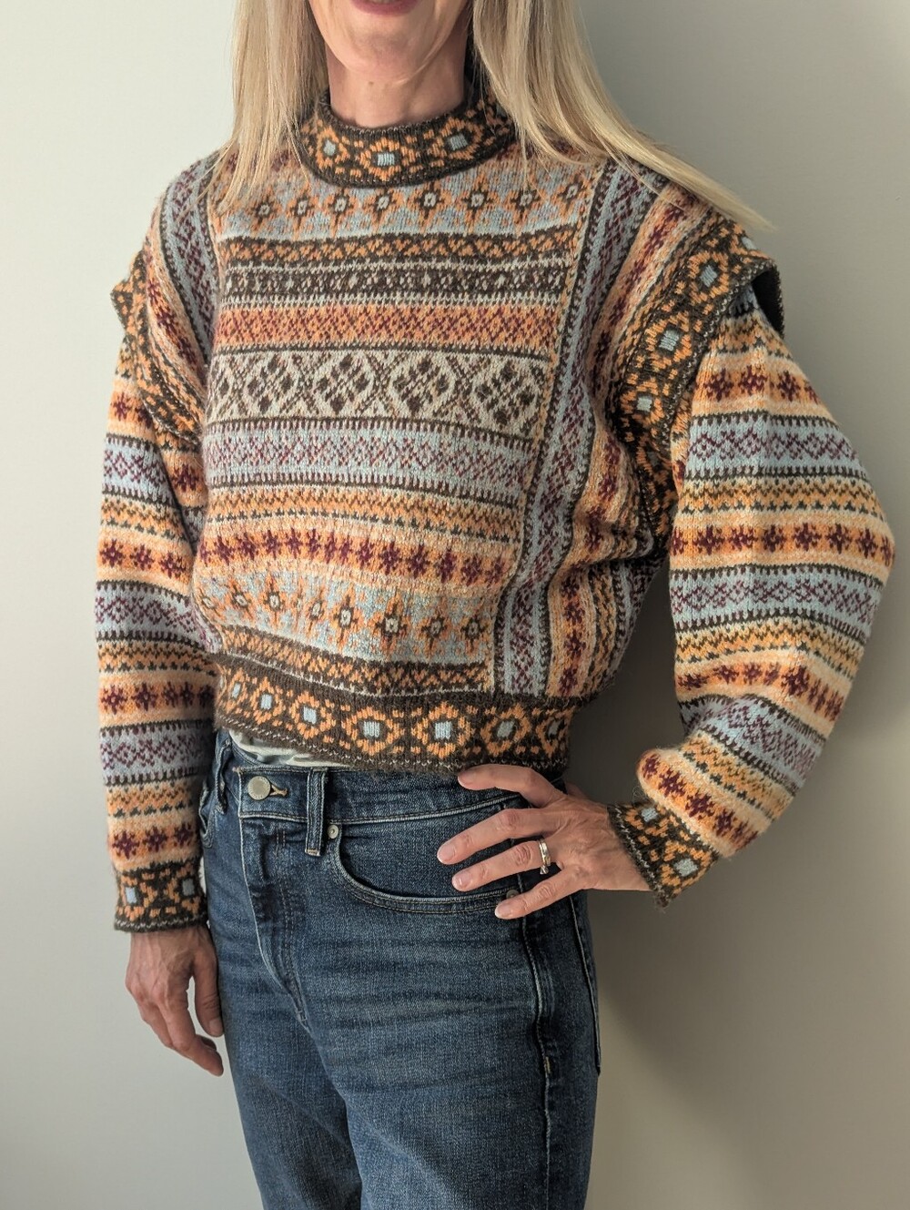 Mango Multicolor Fair Isle Sweater